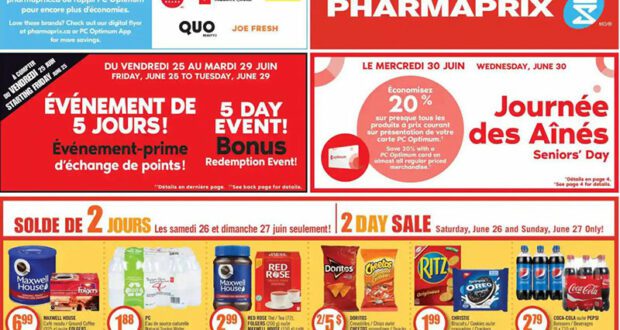 Circulaire Pharmaprix du 26 juin au 2 juillet 2021