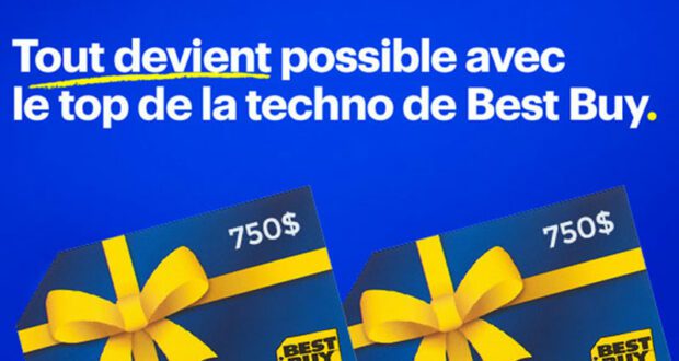 Gagnez 3 certificats-cadeaux Best Buy de 750 $ chacun