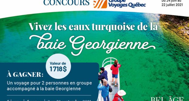 Gagnez un voyage pour 2 personnes à la baie Georgienne