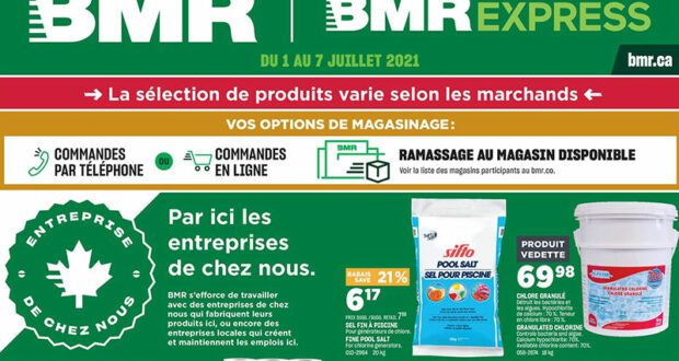 Circulaire BMR du 1 juillet au 7 juillet 2021