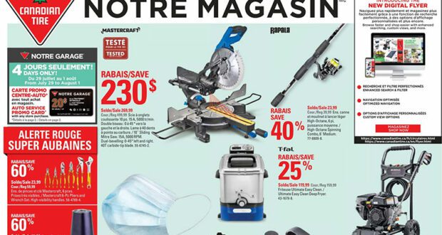 Circulaire Canadian Tire du 29 juillet au 4 août 2021