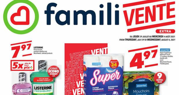 Circulaire Familiprix du 29 juillet au 4 août 2021