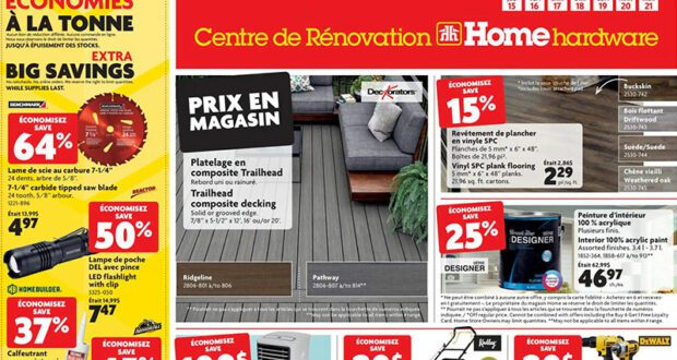 Circulaire Home Hardware du 15 juillet au 21 juillet 2021