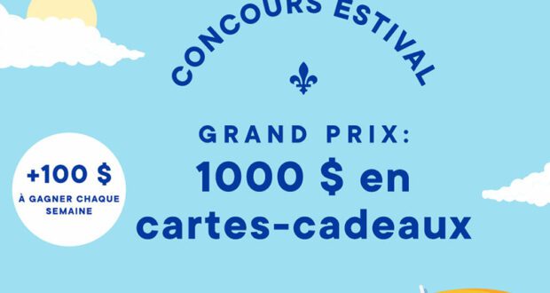 Gagnez 1000 $ à dépenser dans des commerces québécois