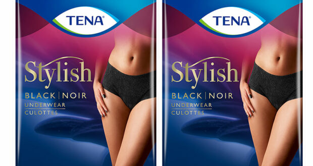 Échantillons gratuits de la nouvelle culotte noire TENA Stylish