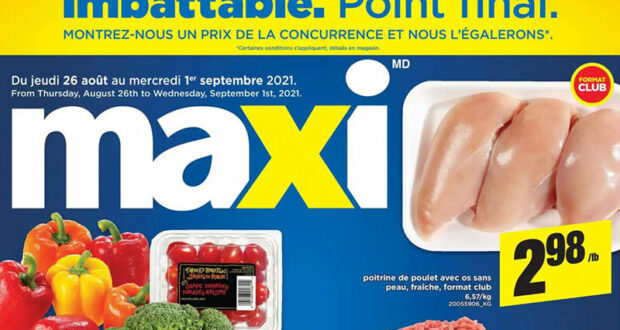 Circulaire Maxi du 26 août au 1 septembre 2021