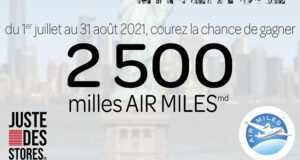Gagnez 2500 milles Air Miles