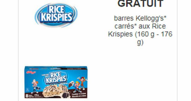 Obtenez gratuitement des carrés aux Rice Krispies de Kellogg’s