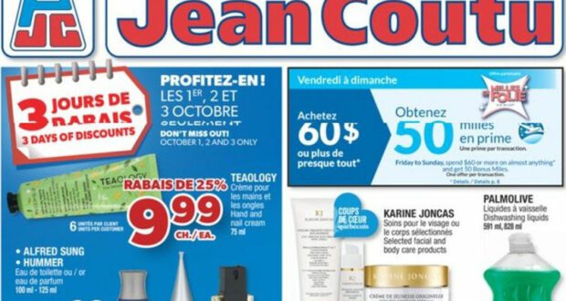 Circulaire Jean Coutu du 30 septembre au 6 octobre 2021