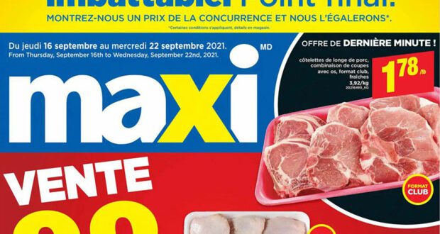 Circulaire Maxi du 16 septembre au 22 septembre 2021