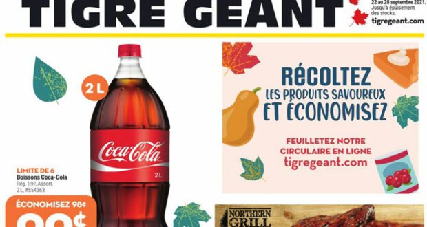 Circulaire Tigre Géant du 22 septembre au 28 septembre 2021