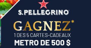 Gagnez 1 des 5 cartes-cadeaux Metro de 500$ chacune