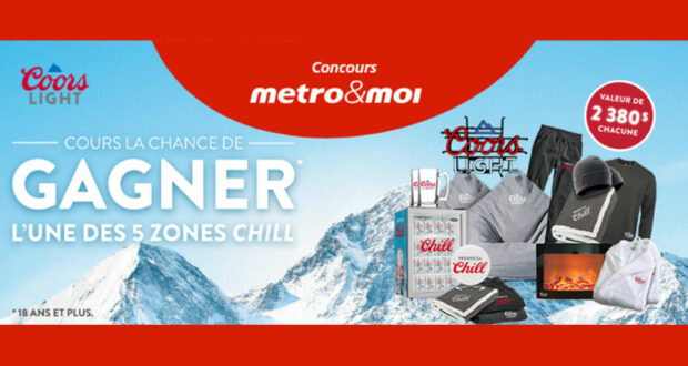 Gagnez 15 frigos Danby + 5 zones Chill Coors Light