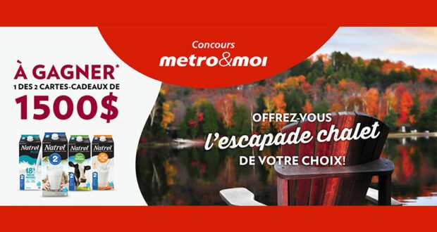 Gagnez 2 escapades chalet de votre choix (1500 $ chacune)