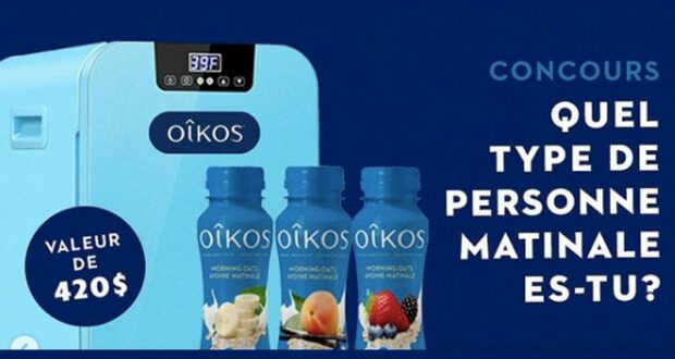 Gagnez un frigo portatif + 10 coupons Oikos