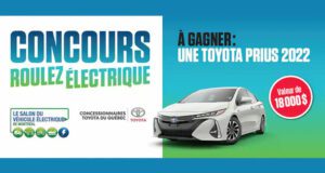 Gagnez un véhicule électrique Toyota Prius 2022 (Valeur de 18000 $)