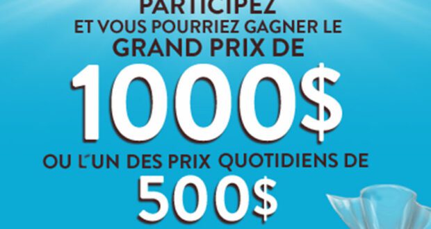 Gagnez une carte Visa prépayée de 1000 $