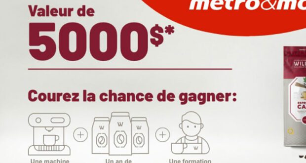 Gagnez une machine à café + un an de café William (Valeur de 5000 $)