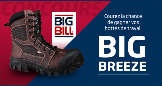 Gagnez une paire de bottes de travail Big Breeze de Big Bill