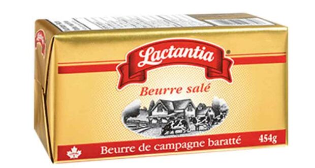 Beurre salé Lactantia à 3.33$ au lieu de 5.98$