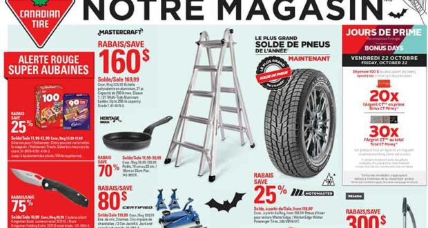 Circulaire Canadian Tire du 21 octobre au 27 octobre 2021