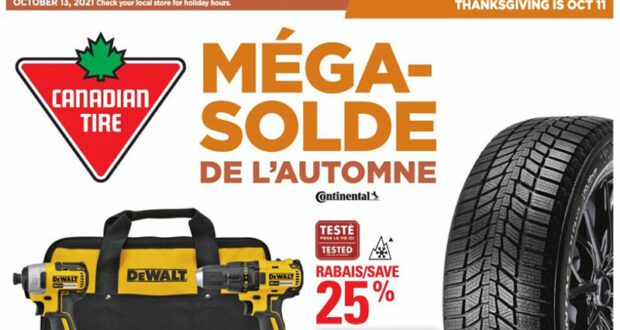 Circulaire Canadian Tire du 7 octobre au 13 octobre 2021