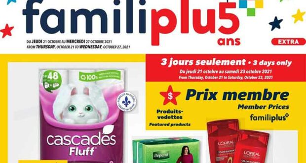 Circulaire Familiprix du 21 octobre au 27 octobre 2021