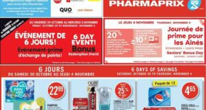 Circulaire Pharmaprix du 30 octobre au 4 novembre 2021