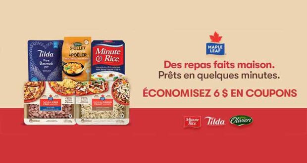 Coupons rabais de 9$ sur les produits Maple Leaf