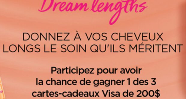 Gagnez 1 des 3 cartes Cadeaux VISA de 200 $ chacune