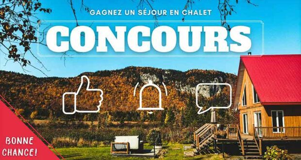 Gagnez un séjour de 2 nuitées à l’un des Chalets Tourisma (1100 $)