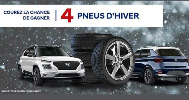 Gagnez vos pneus d’hiver (Valeur de 750 $)