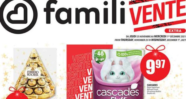 Circulaire Familiprix du 25 novembre au 1 décembre 2021