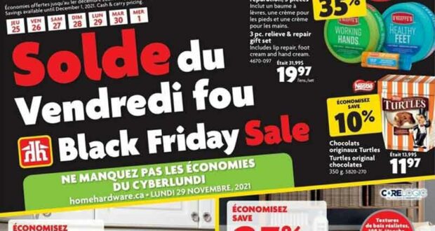 Circulaire Home Hardware du 25 novembre au 1er décembre 2021