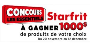 Gagnez un assortiment de produits Starfrit (Valeur de 1000 $)