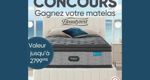 Gagnez un matelas Simons Beautyrest de vos rêves (Valeur de 2800 $)