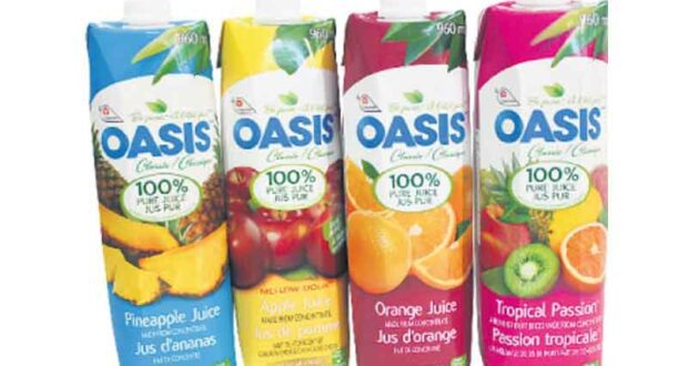 Jus Oasis 960mL à 50¢ au lieu de 1.49$