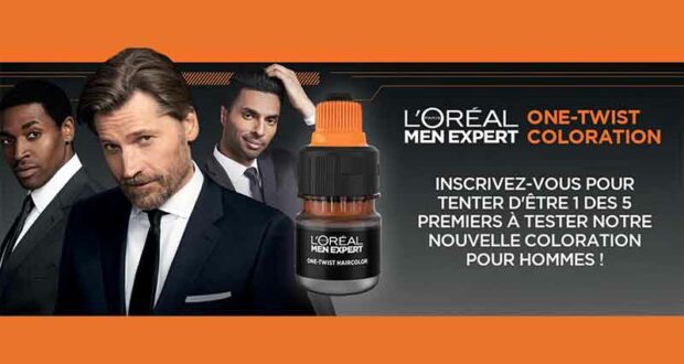 Testez gratuitement la coloration One-Twist de L’Oréal Men Expert