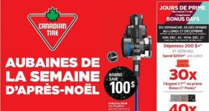 Circulaire Canadian Tire 2021 Solde d’après-Noël