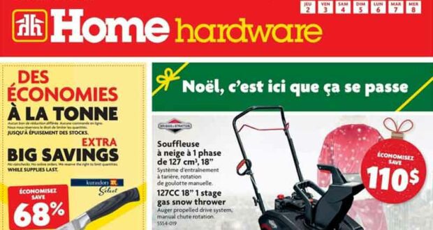 Circulaire Home Hardware du 2 décembre au 8 décembre 2021