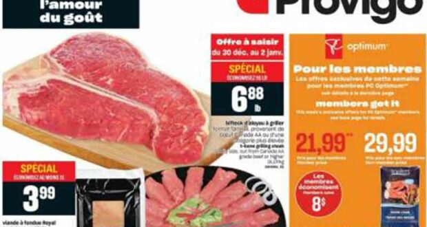 Circulaire Provigo du 30 décembre 2021 au 5 janvier 2022