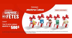 Gagnez 15 cartes cadeaux épicerie Metro de 500 $