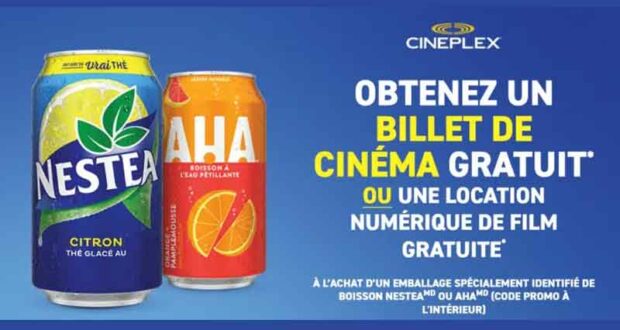 Billets de cinéma Cineplex Gratuits