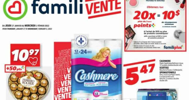 Circulaire Familiprix du 27 janvier au 2 février 2022