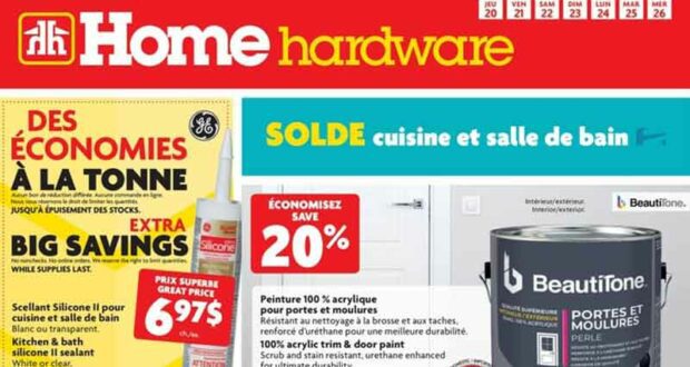 Circulaire Home Hardware du 20 janvier au 26 janvier 2022