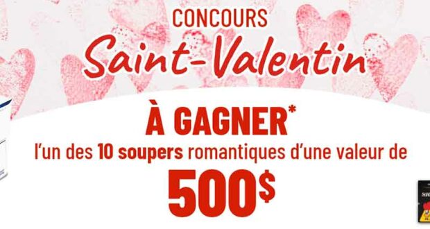 Gagnez 10 soupers romantiques de 500 $ chacun