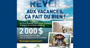 Gagnez 2000 $ pour un séjour dans un établissement de la SÉPAQ