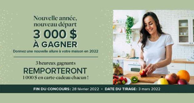 Gagnez 3000 $ en cartes-cadeaux Linen Chest