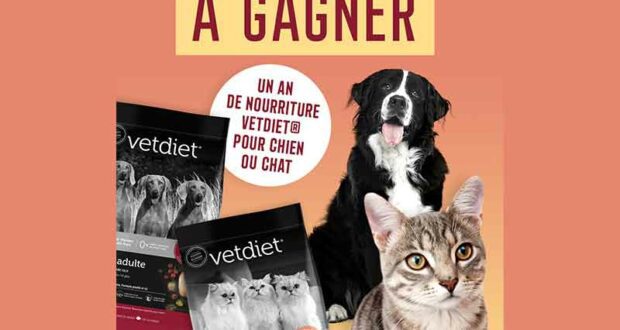 Gagnez un an de nourriture Vetdiet Canada (Valeur de 1210 $)