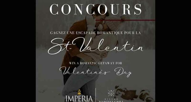 Gagnez votre escapade romantique St-Valentin